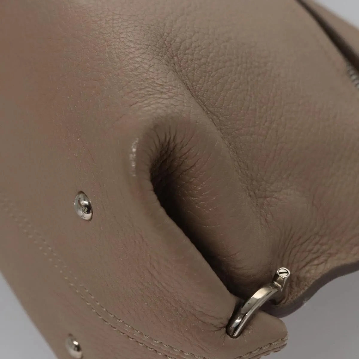 Salvatore Ferragamo Sofia Satchel Leather Beige Leather Handbag (Pre-Owned)