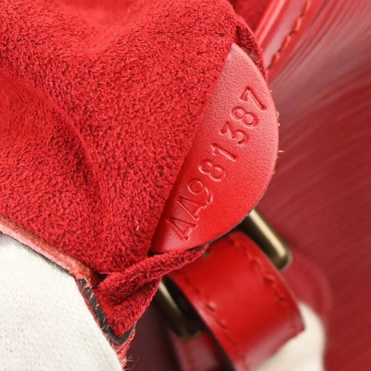 Louis Vuitton Bucket Epi Leather Red Leather Tote Bag Bag (Pre-Owned)