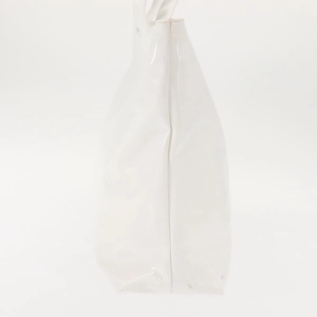 Salvatore Ferragamo Gancini Tote Patent Leather White Patent_Leather Tote Bag Bag (Pre-Owned)