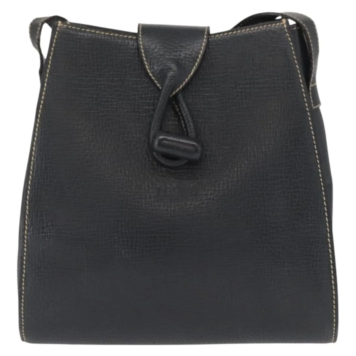 Loewe Vintage Leather Navy Leather Shoulder Bag Bag (Pre-Owned)