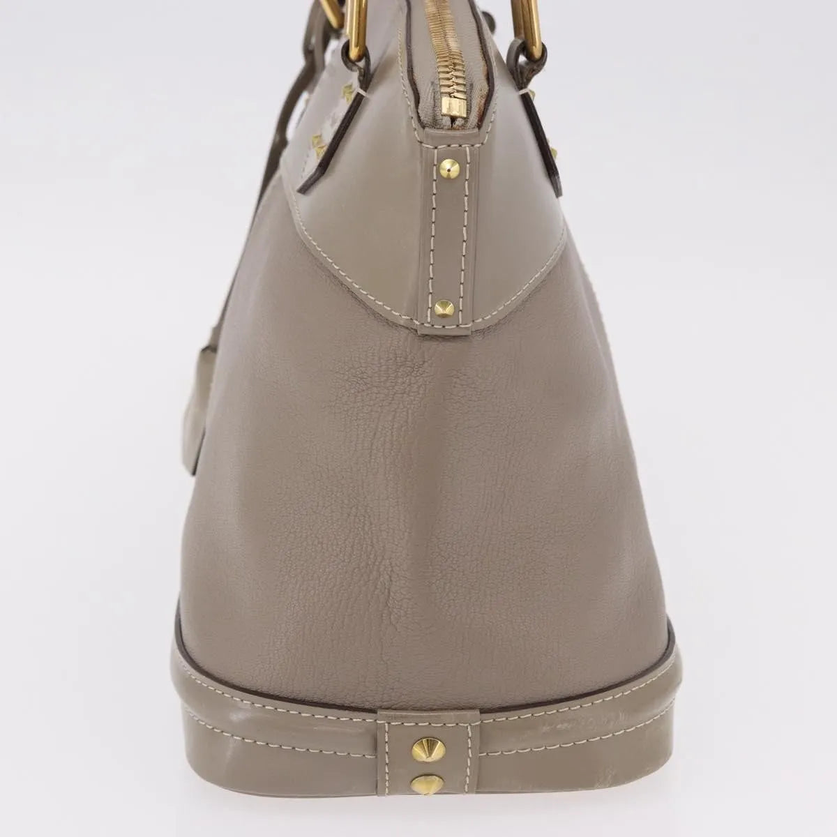 Louis Vuitton Suhali Lockit Leather Gray Leather Handbag (Pre-Owned)