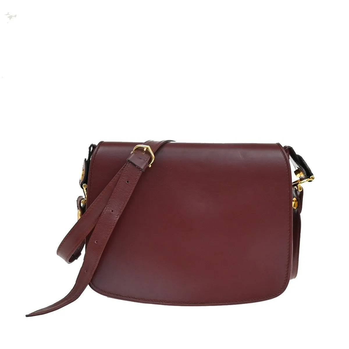 Cartier Must De Cartier Leather Red Leather Shoulder Bag Bag (Pre-Owned)