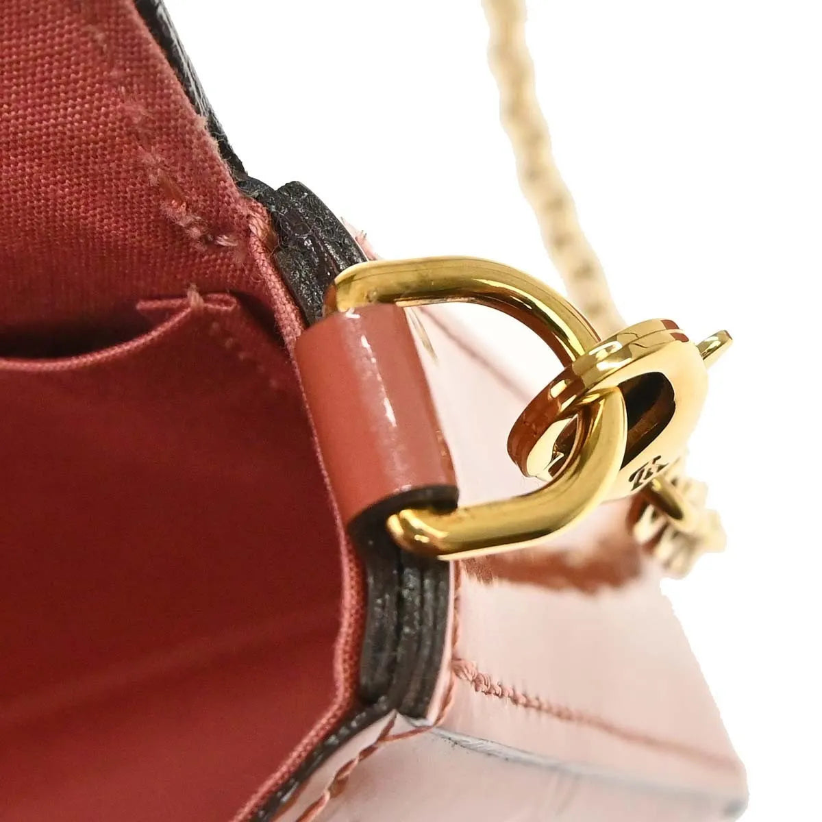 Louis Vuitton Felicie Pochette Limited Edition Valentine Dog Monogram Vernis Pink Patent_Leather Handbag (Pre-Owned)