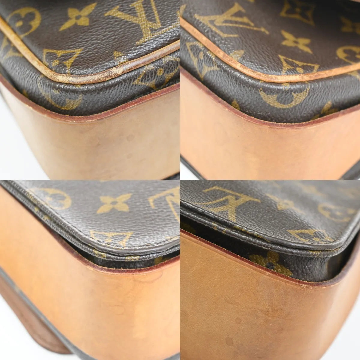 Louis Vuitton Cartouchiere Monogram Canvas Brown Canvas Shoulder Bag Bag (Pre-Owned)