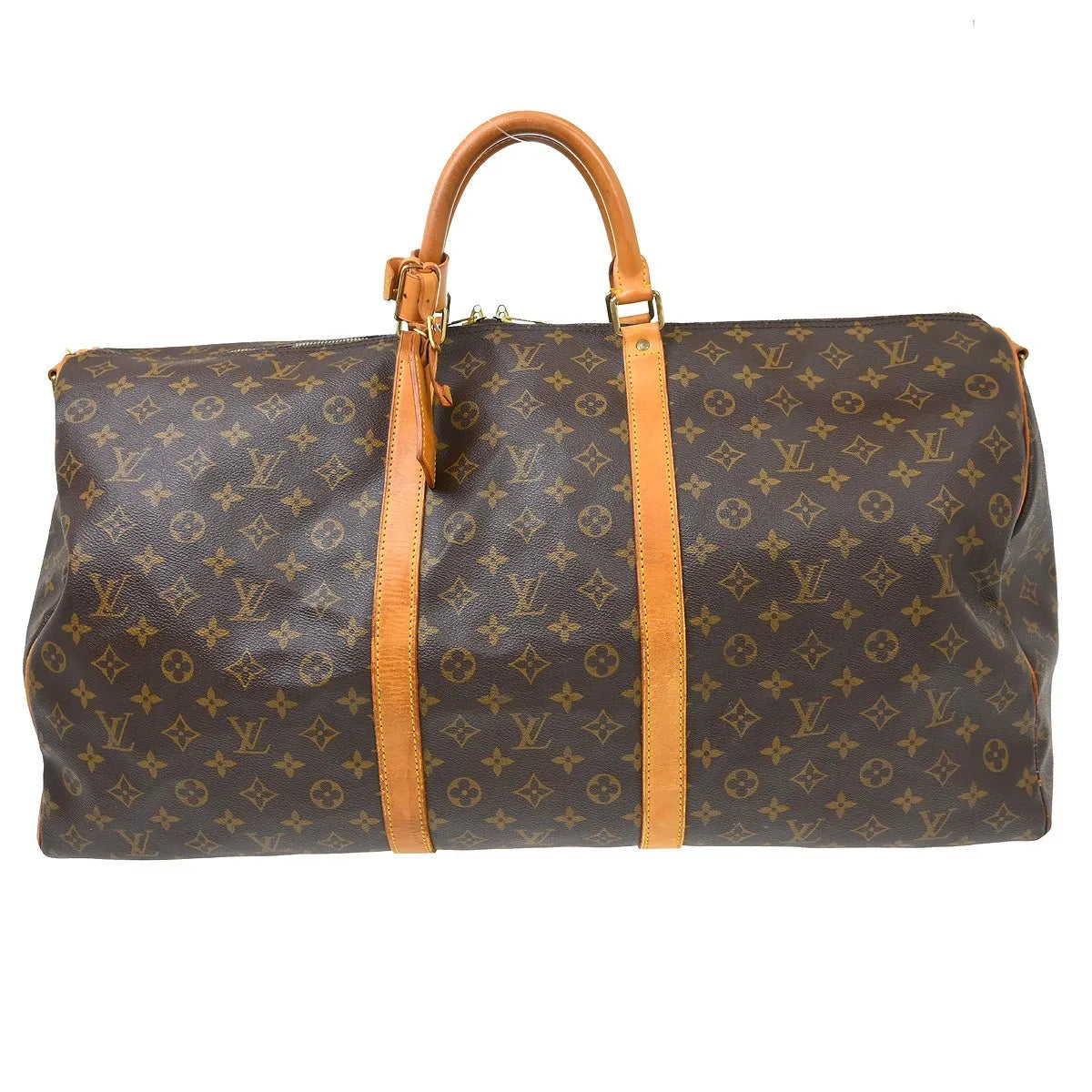 Louis Vuitton Keepall Bandouliere Bag Monogram Canvas Brown Canvas Travel Bag Bag (Pre-Owned)