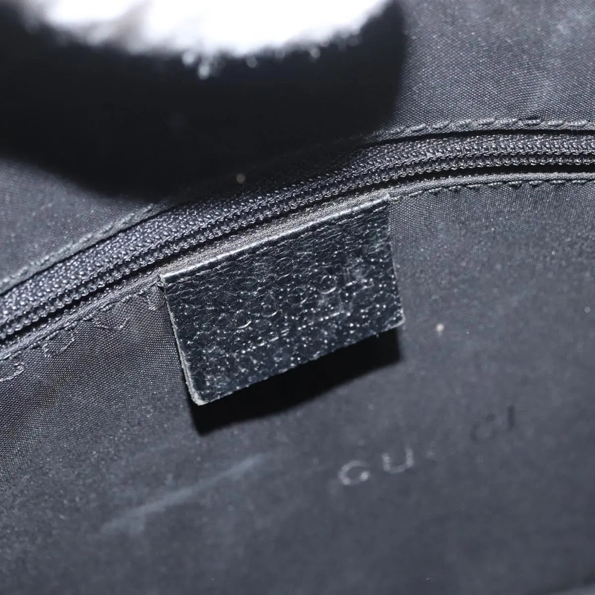 Gucci Jackie Tote Guccissima Leather Black Leather Handbag (Pre-Owned)
