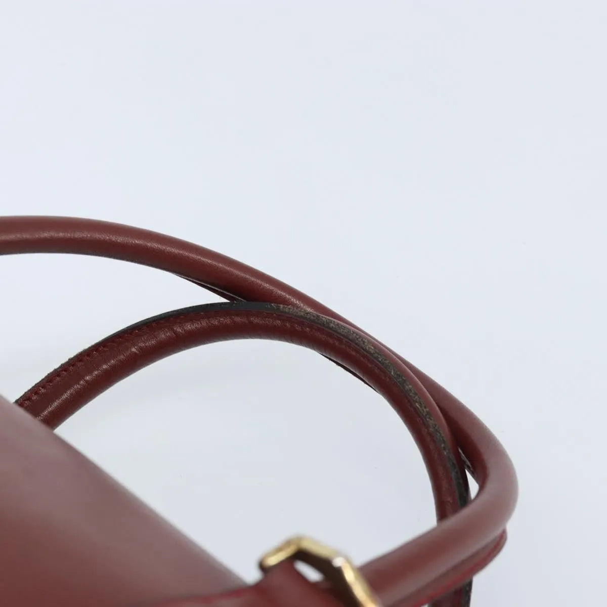 Cartier Must De Cartier Leather Burgundy Leather Handbag (Pre-Owned)