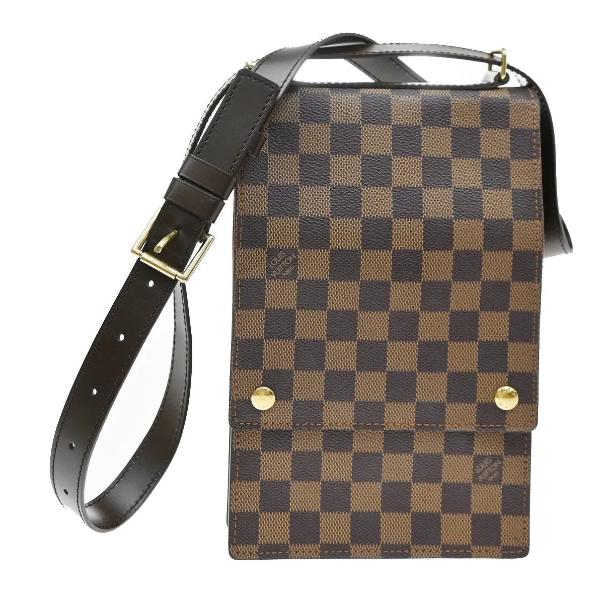 Louis Vuitton Portobello Messenger Damier Ebene Brown Canvas Shoulder Bag Bag (Pre-Owned)