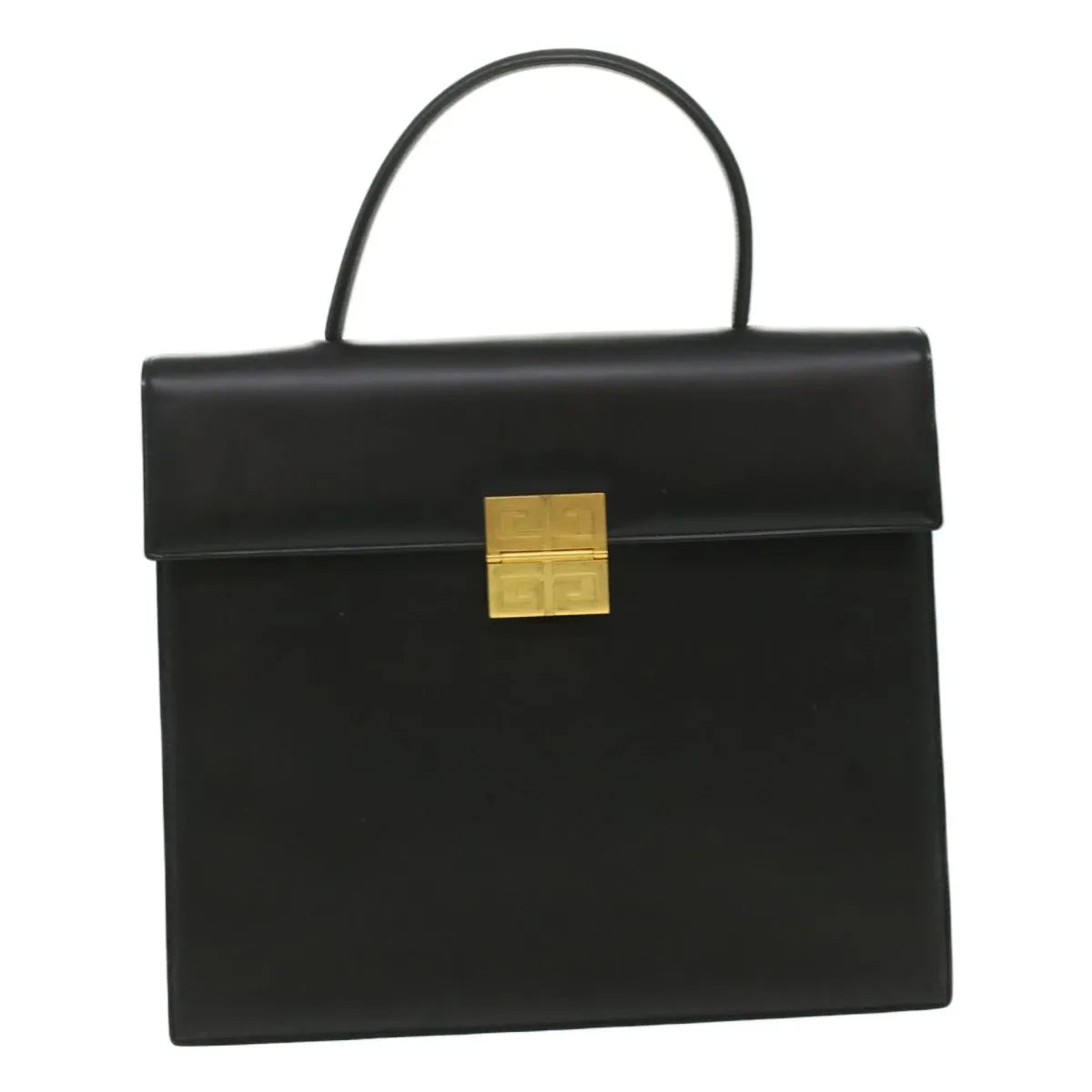 Givenchy Vintage 4G Leather Black Leather Handbag (Pre-Owned)
