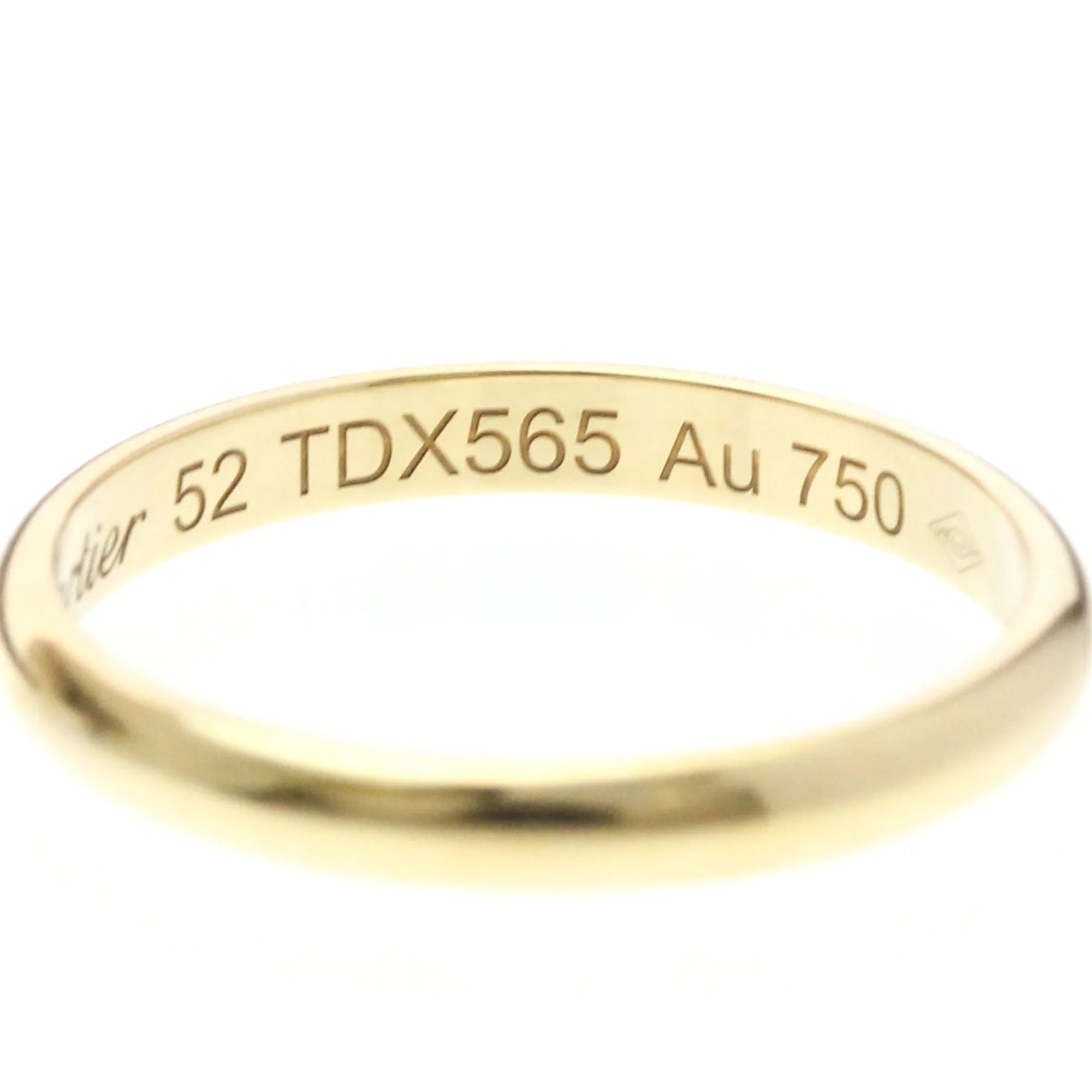 Cartier 1895 Wedding Band 18K Yellow Gold Gold Yellow_Gold Ring Jewelry (Pre-Owned)