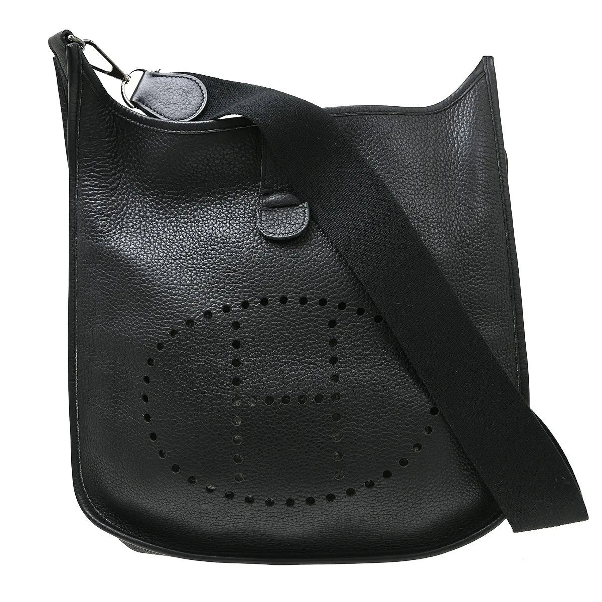 Hermes Evelyne Bag Gen Ii Clemence Black Leather Shoulder Bag Bag (Pre-Owned)