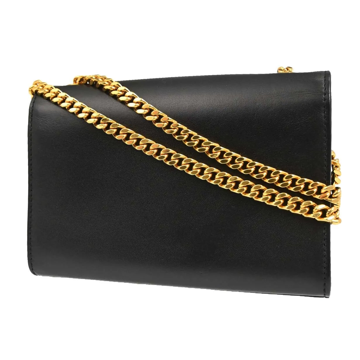 Saint Laurent Kate Leather Black Leather Shoulder Bag Bag (Pre-Owned)