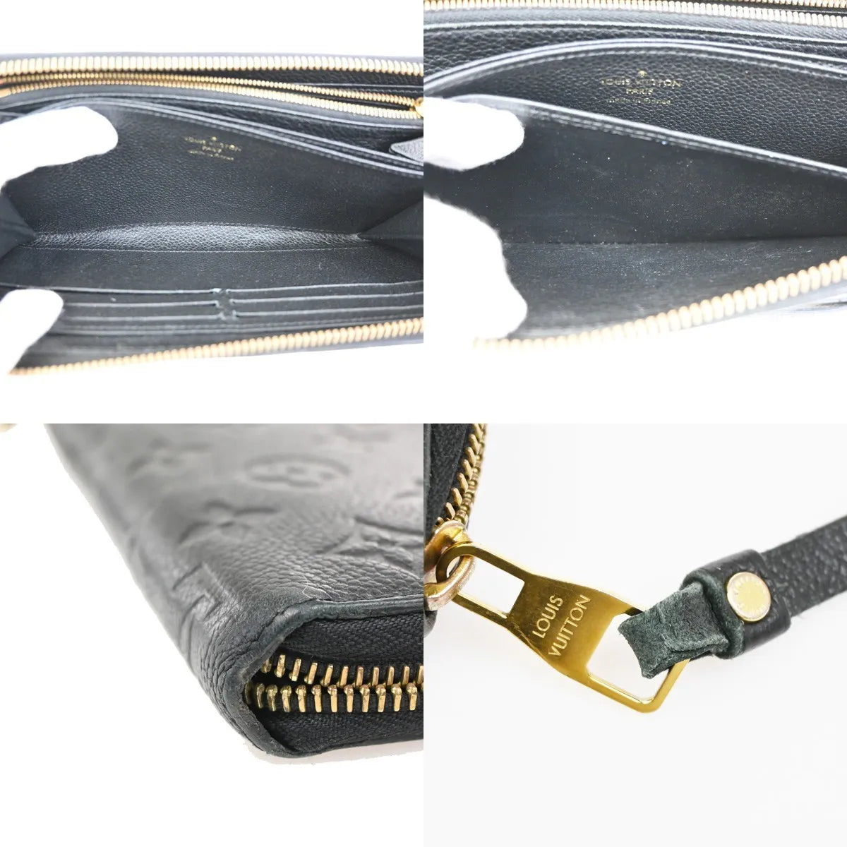 Louis Vuitton Portefeuille Zippy Monogramme Empreinte Monogramme Empreinte Black Leather Wallets Accessory (Pre-Owned)