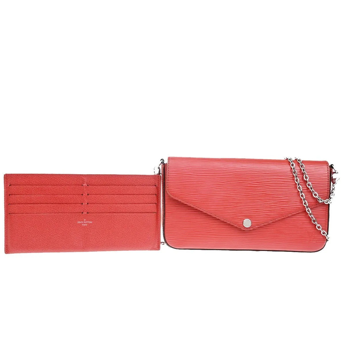 Louis Vuitton Felicie Chain Epi Leather Red Leather Clutche & Pouche Bag (Pre-Owned)