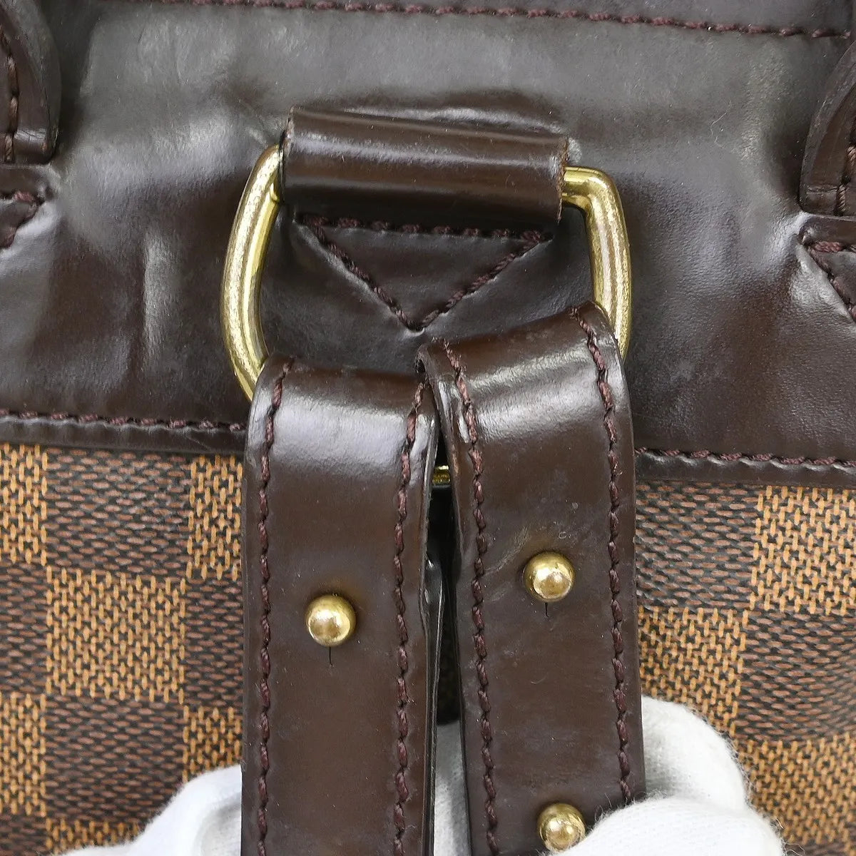 Louis Vuitton Soho Damier Ebene Brown Canvas Backpack Bag (Pre-Owned)
