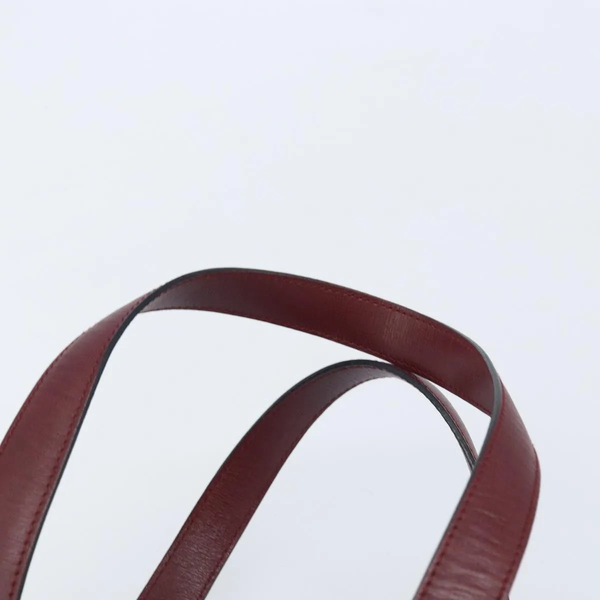 Cartier Vintage Must De Cartier Leather Burgundy Leather Handbag (Pre-Owned)