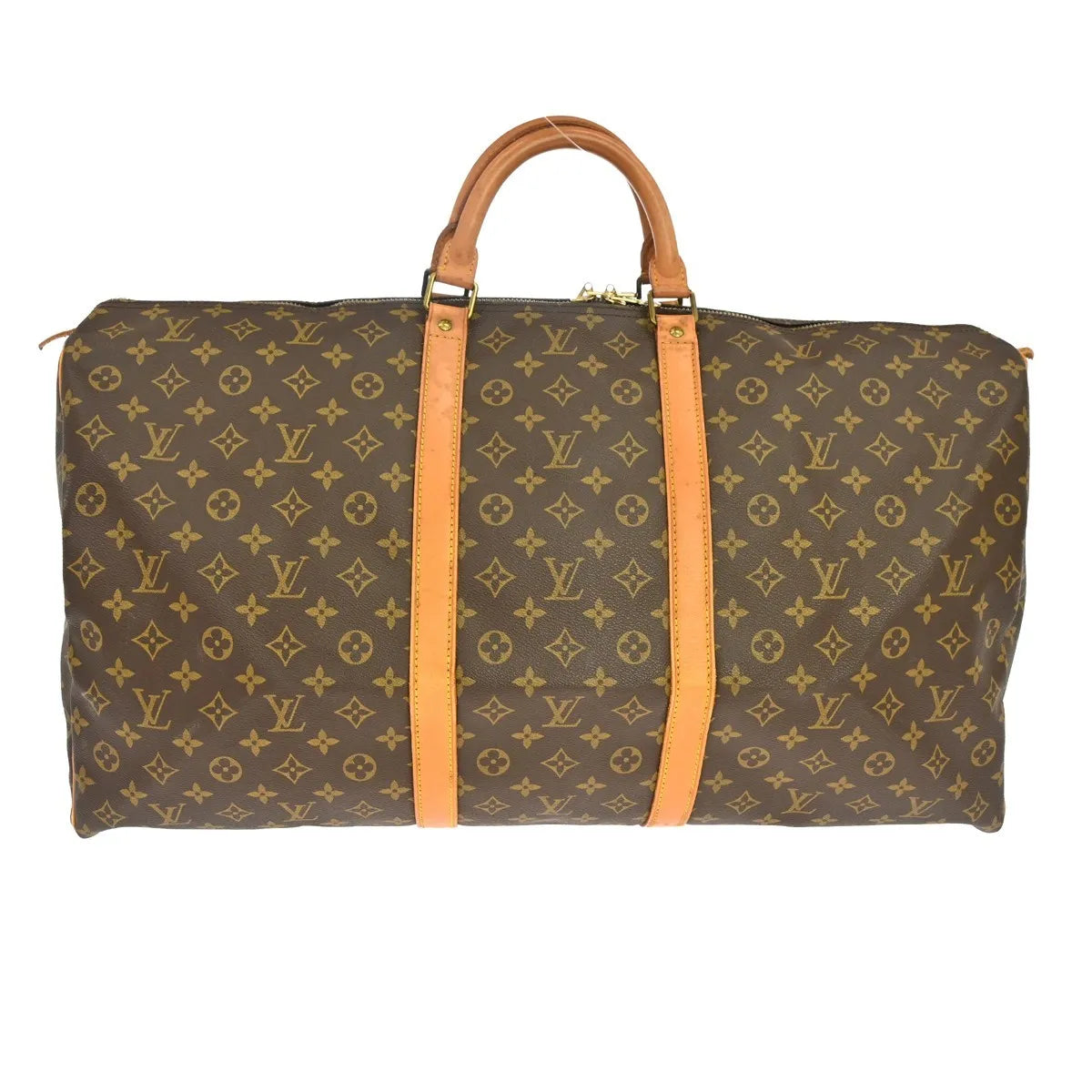 Louis Vuitton Keepall Monogram Brown Canvas Travel Bag Bag (Pre-Owned)