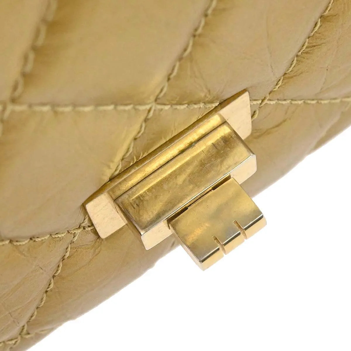 Chanel 2.55 Leather Gold Calfskin Shoulder Bag Bag (Pre-Owned)