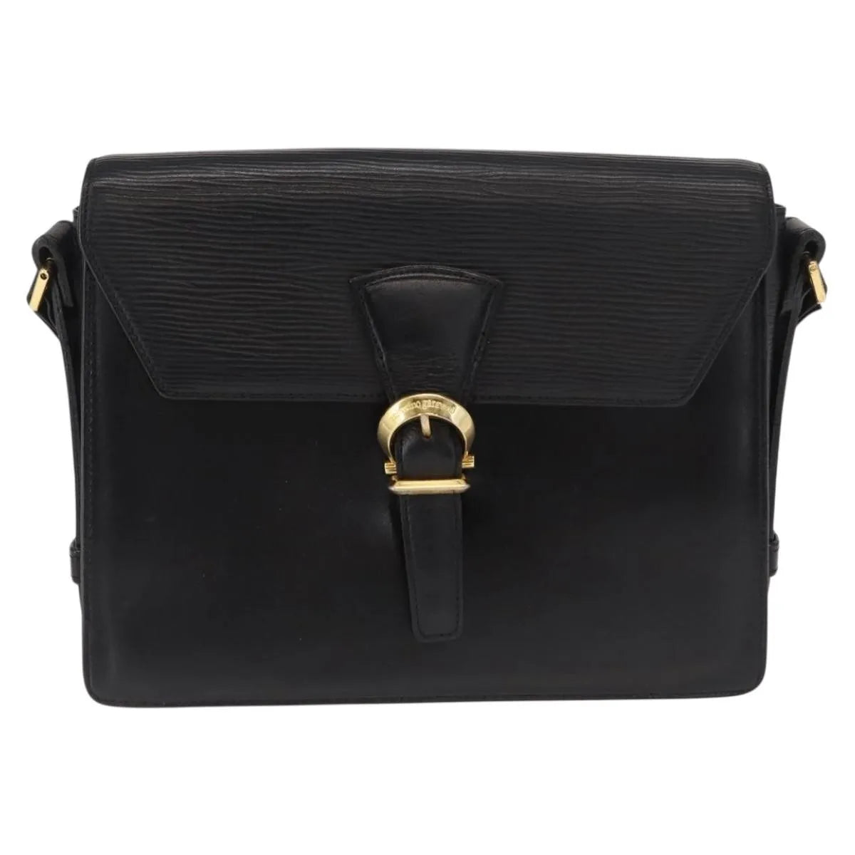 Valentino Garavani Vintage Leather Black Leather Shoulder Bag Bag (Pre-Owned)