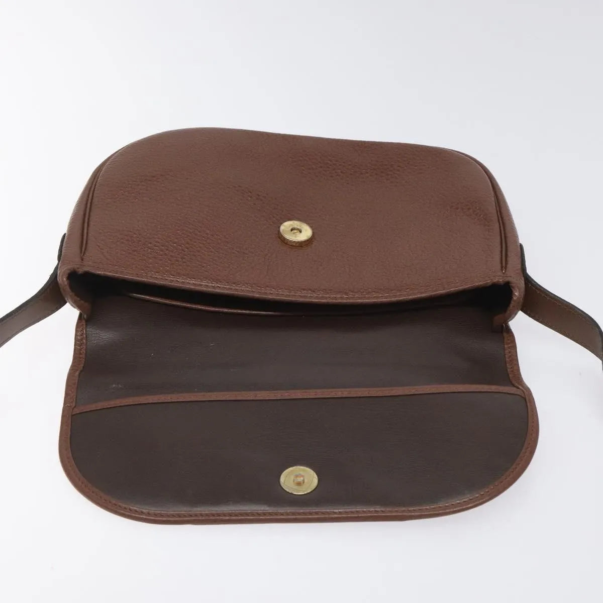 Christian Dior Vintage Cd Flap Leather Brown Leather Shoulder Bag Bag (Pre-Owned)