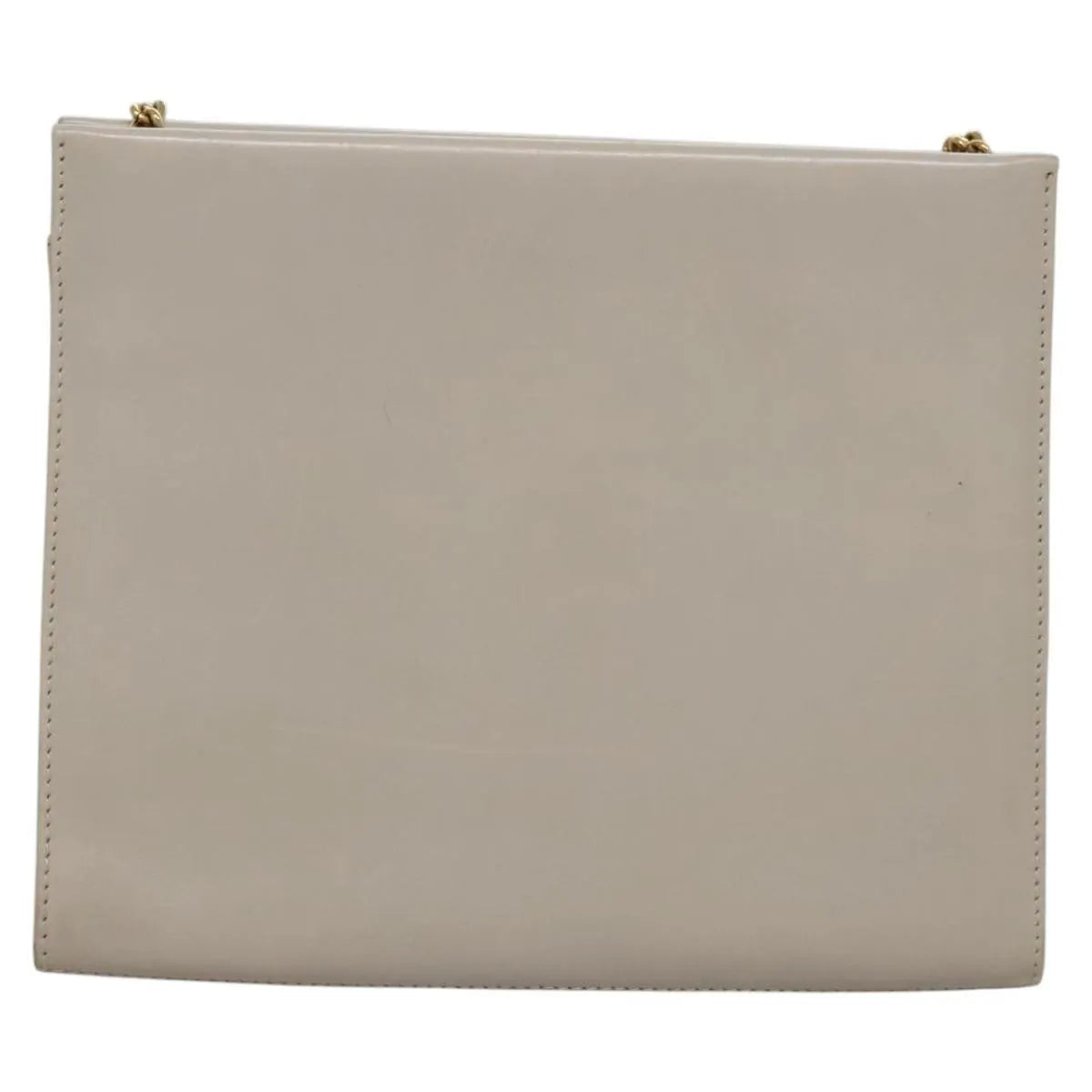 Salvatore Ferragamo Vintage Chain Leather Beige Leather Shoulder Bag Bag (Pre-Owned)