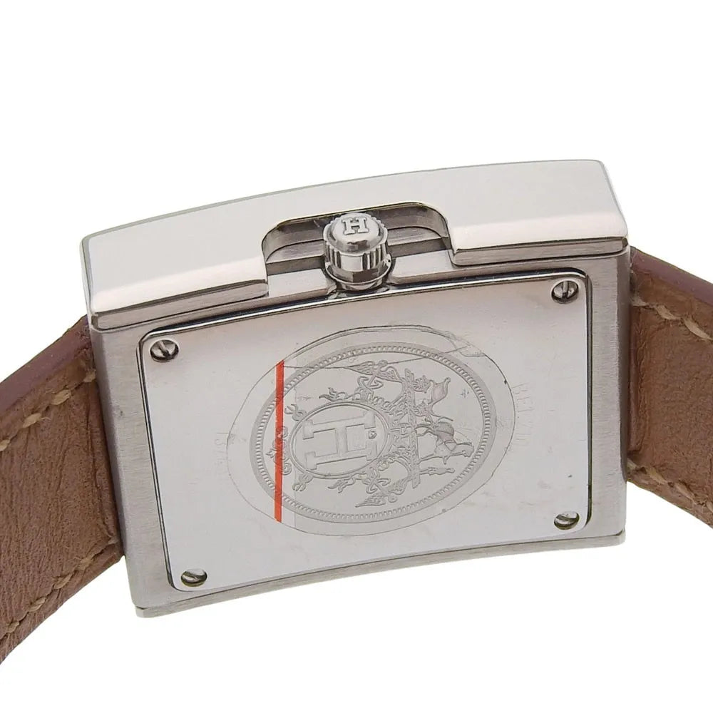 Hermes Belt Quartz Stainless Steel And Leather Watch (Pre-Owned)