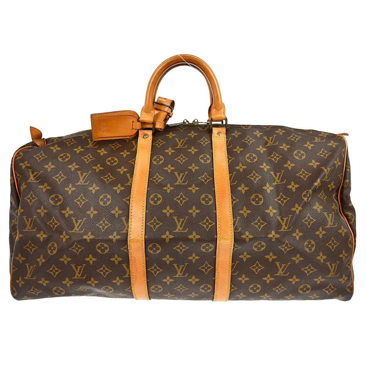 Louis Vuitton Keepall Monogram Brown Canvas Travel Bag Bag (Pre-Owned)