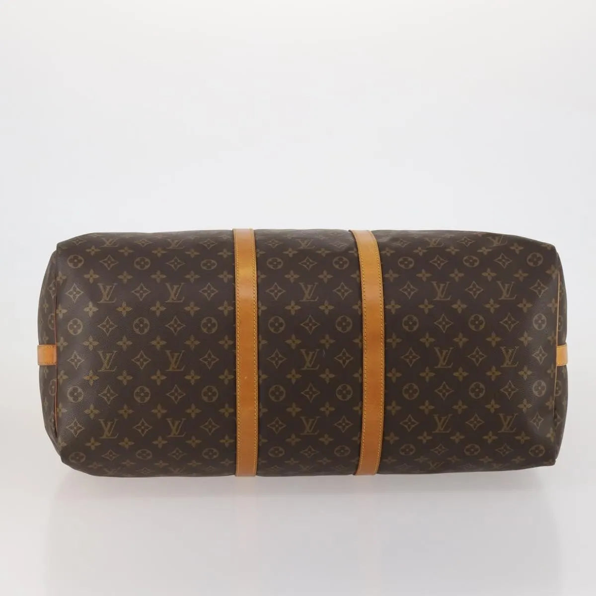 Louis Vuitton Keepall Bandoulière Monogram Brown Canvas Travel Bag Bag (Pre-Owned)