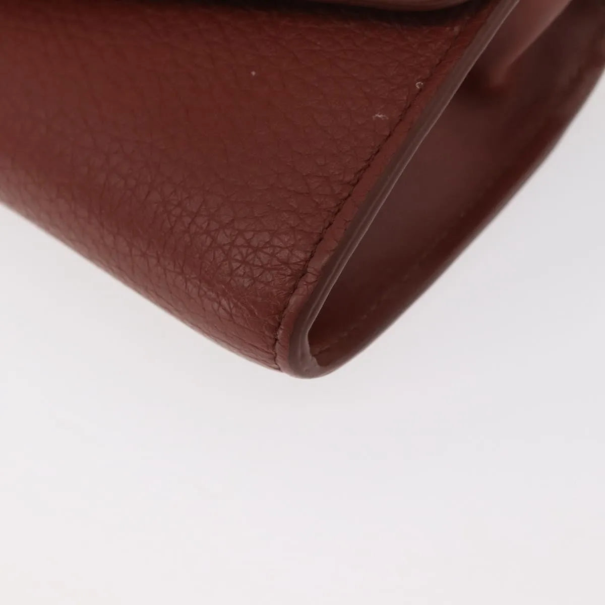 Chloe Aby Chain Leather Brown Leather Shoulder Bag Bag (Pre-Owned)