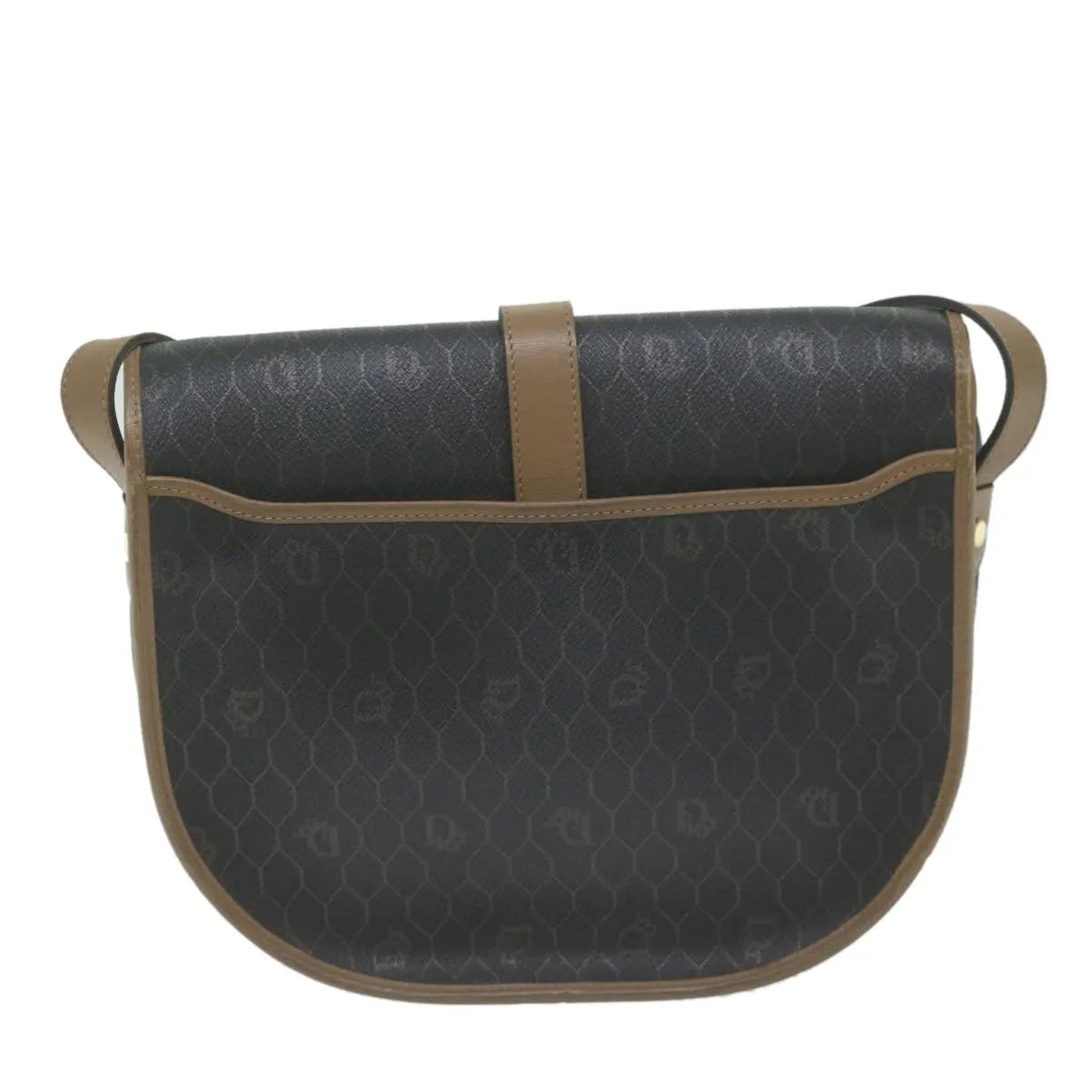 Christian Dior Vintage Cd Flap Canvas Black Canvas Shoulder Bag Bag (Pre-Owned)