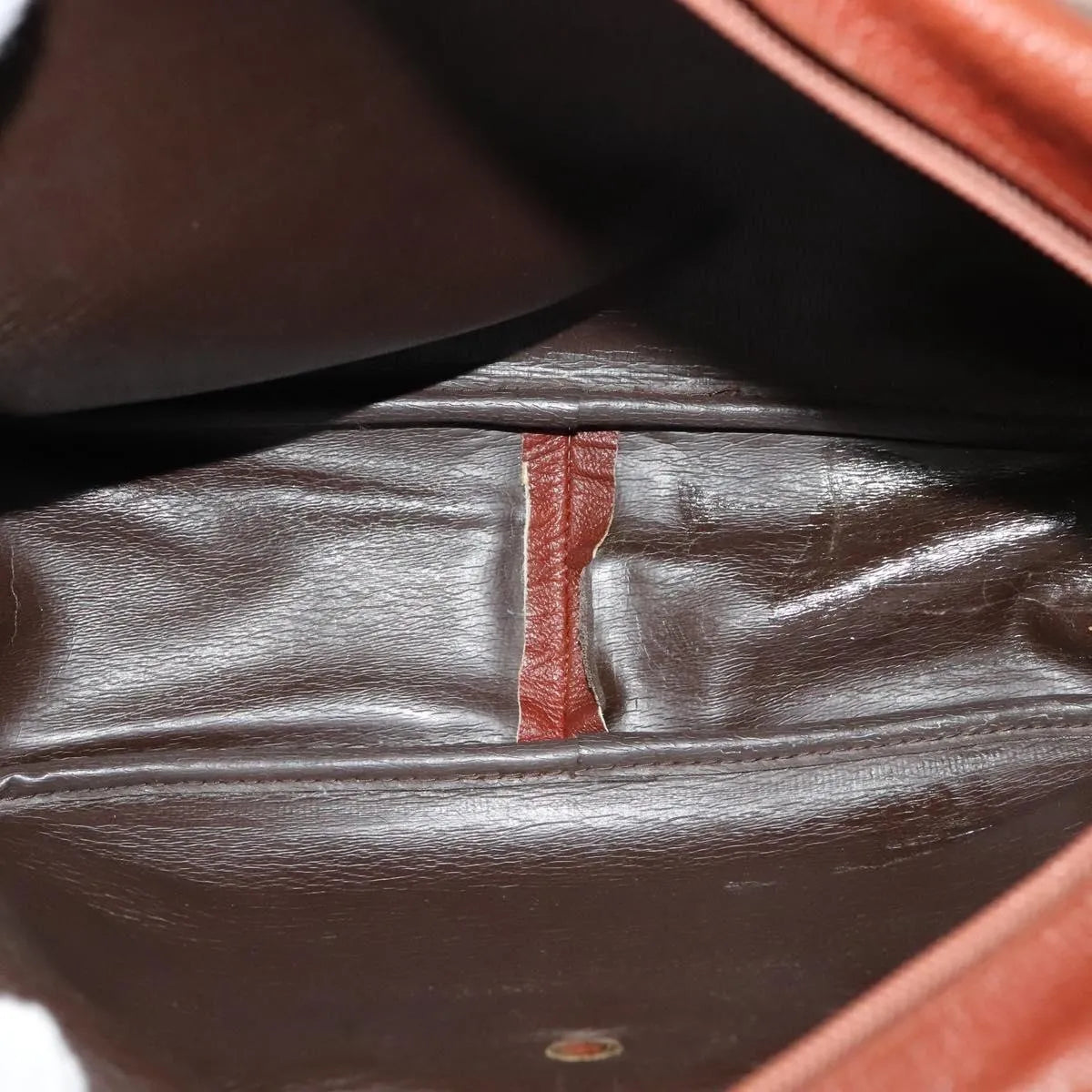 Christian Dior Vintage Leather Brown Leather Shoulder Bag Bag (Pre-Owned)