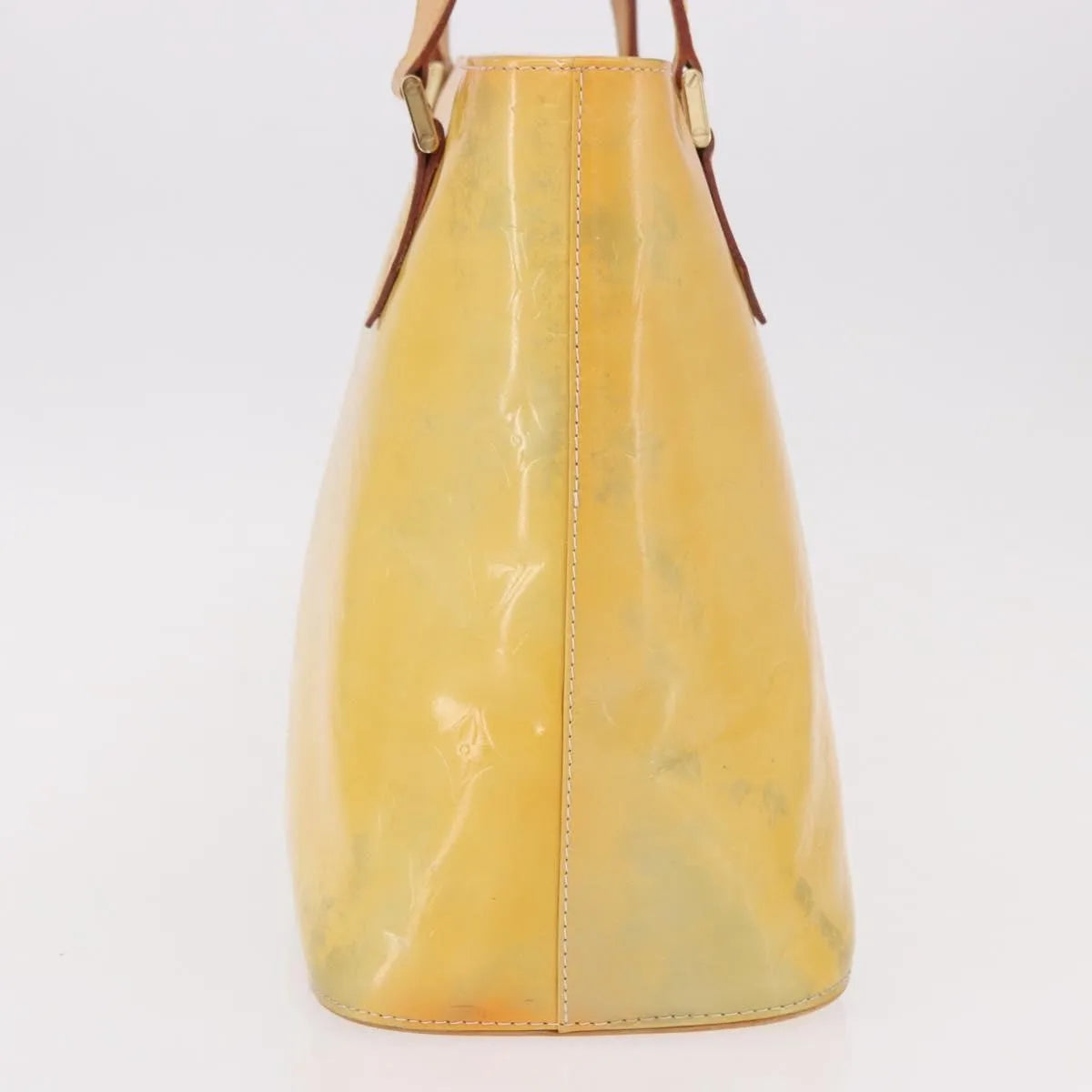 Louis Vuitton Houston Monogram Vernis Yellow Patent_Leather Handbag (Pre-Owned)