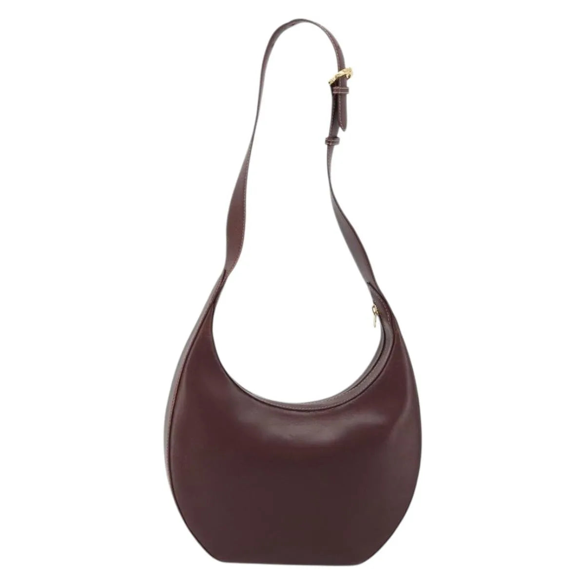 Cartier Vintage Must De Cartier Leather Burgundy Leather Shoulder Bag Bag (Pre-Owned)
