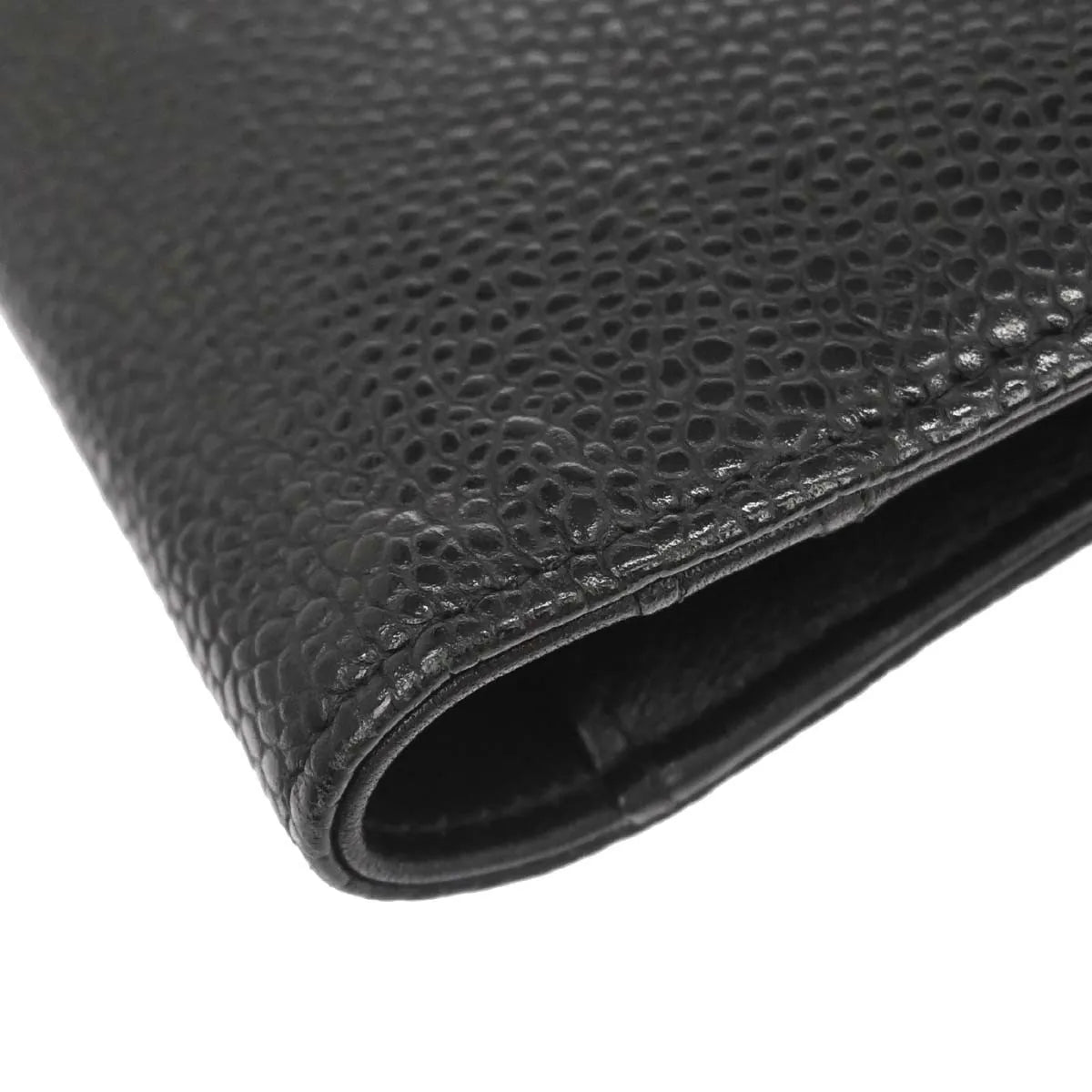 Chanel Chanel V Stitch Chevron Long Bifold Wallet Pink Chevron Black Calfskin Wallets Accessory (Pre-Owned)
