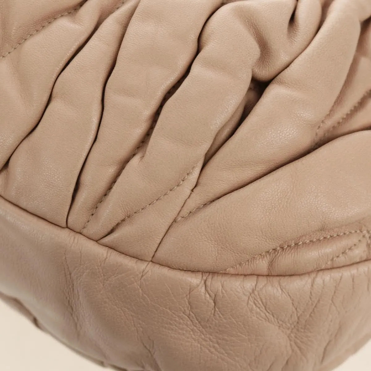Miu Miu Madras Convertible Lock Tote Leather Pink_Gold Leather Handbag (Pre-Owned)