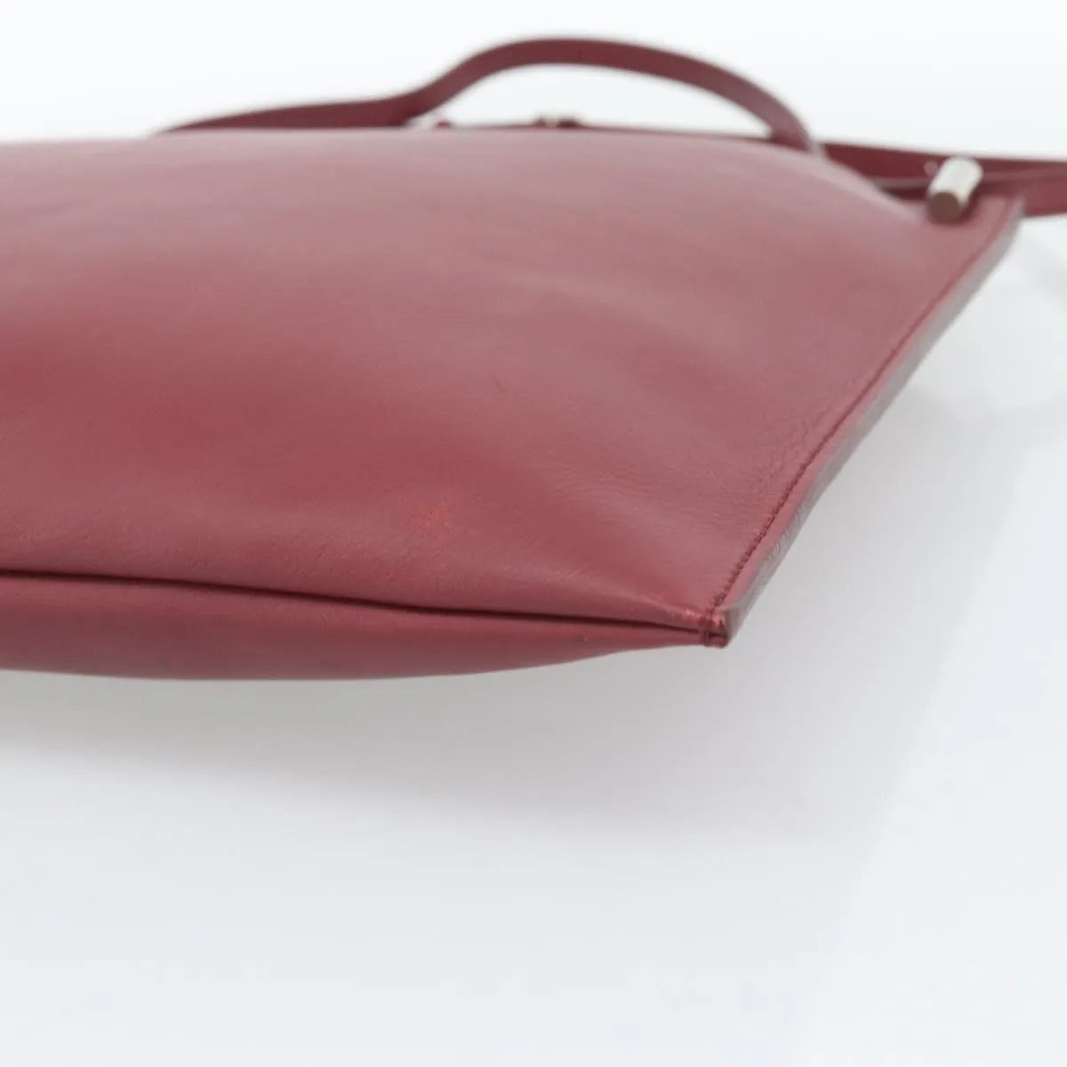 Celine Fortune Cookie Convertible Leather Burgundy Leather Shoulder Bag Bag (Pre-Owned)