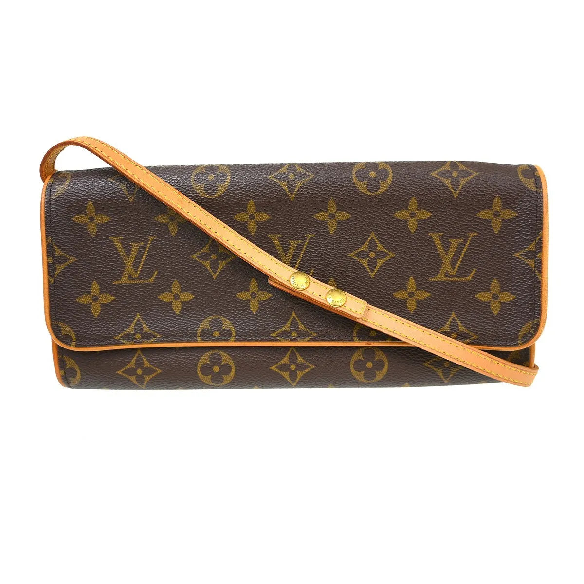Louis Vuitton Twin Monogram Canvas Brown Canvas Clutche & Pouche Bag (Pre-Owned)