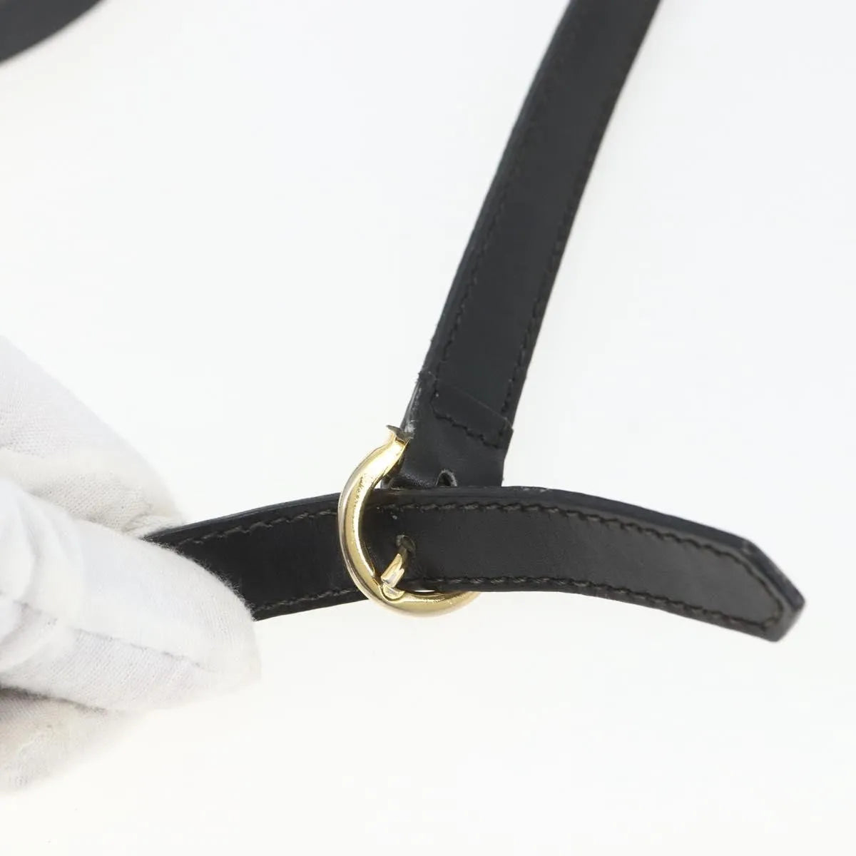 Salvatore Ferragamo Vara Bow Camera Patent Leather Black Leather Shoulder Bag Bag (Pre-Owned)