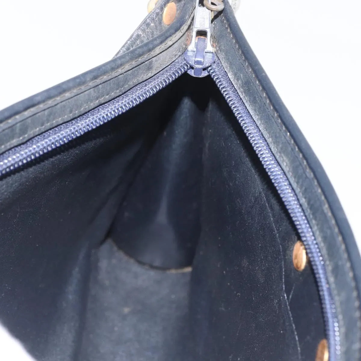 Christian Dior Vintage Trotter Canvas Navy Canvas Shoulder Bag Bag (Pre-Owned)