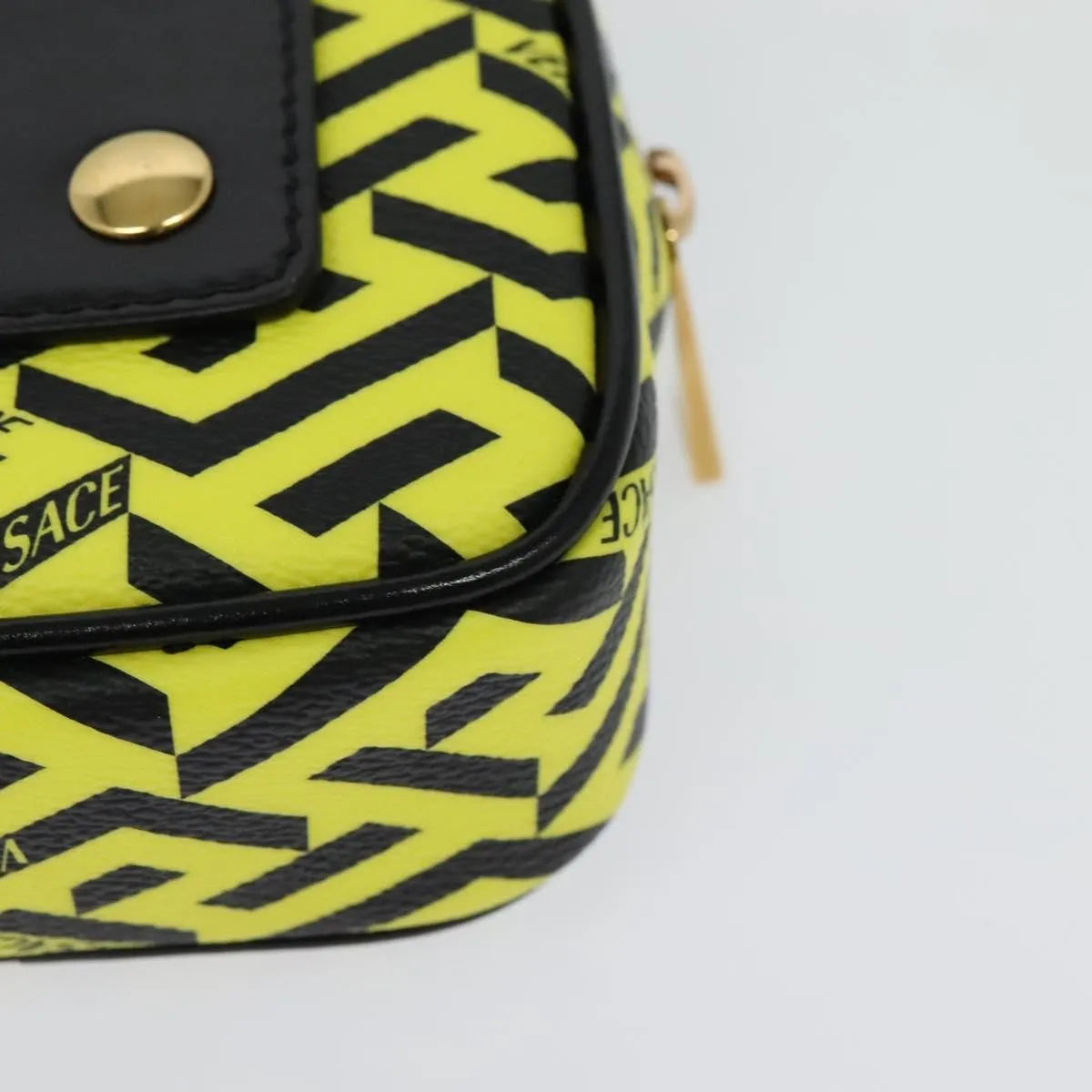 Versace Vintage Clutch Leather Yellow Pvc Clutche & Pouche Bag (Pre-Owned)