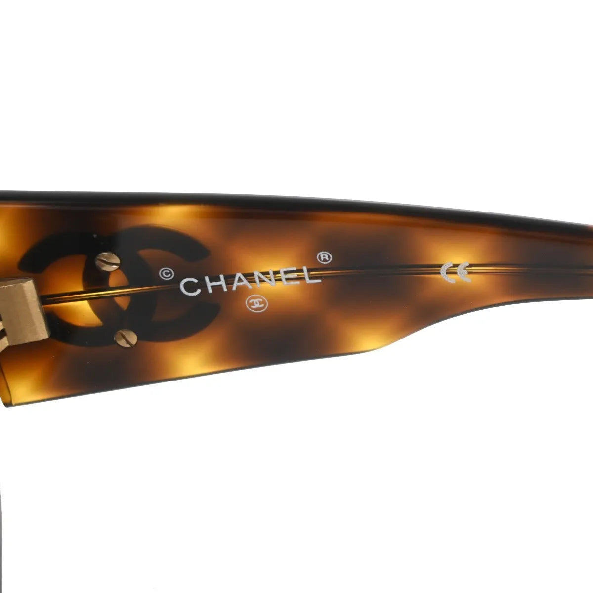 Chanel Logo Cc Plastic Brown Plastic Sunglasse Accessory (Pre-Owned)