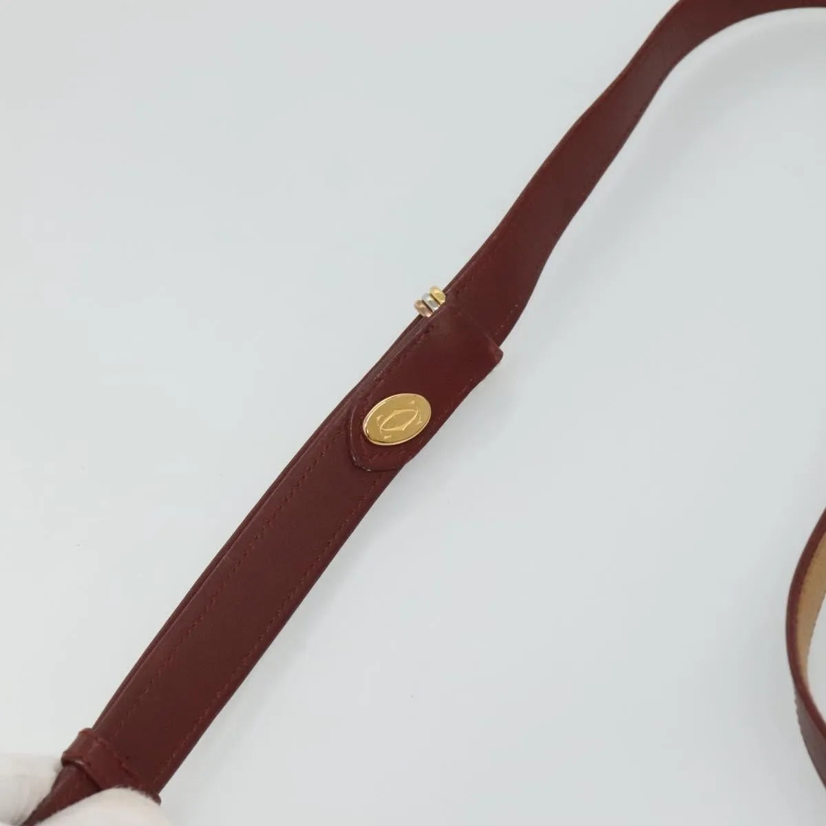 Cartier Tasseled Must De Cartier Leather Beige Leather Shoulder Bag Bag (Pre-Owned)