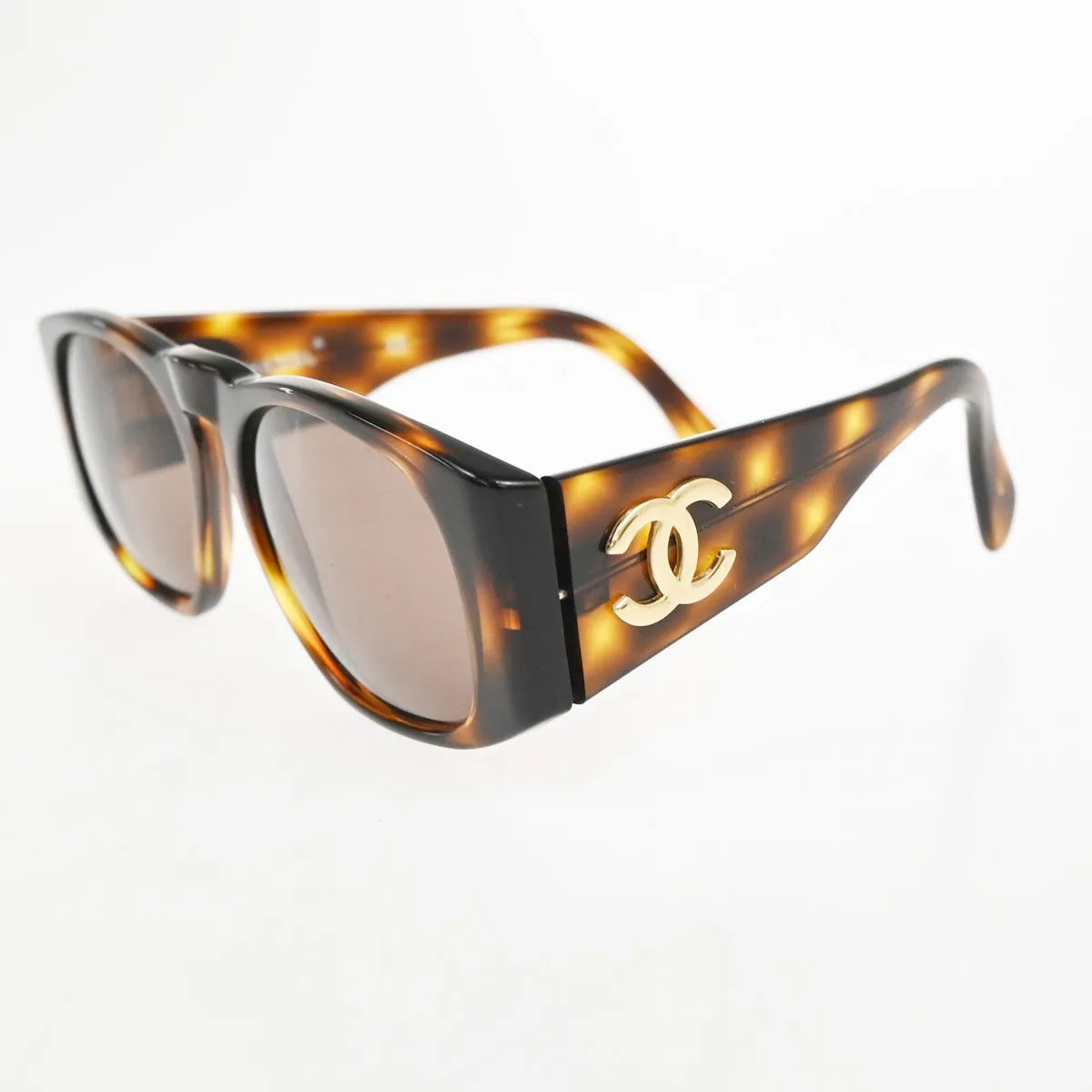 Chanel Logo Cc Plastic Brown Plastic Sunglasse Accessory (Pre-Owned)