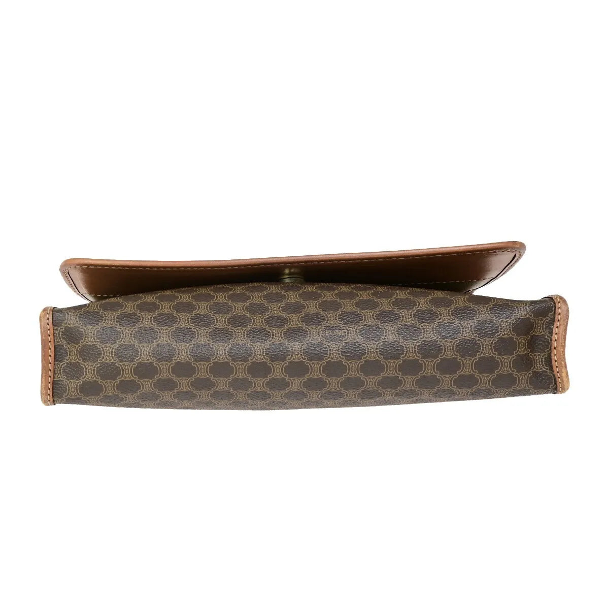 Celine Vintage Macadam Canvas And Leather Brown Canvas Shoulder Bag Bag (Pre-Owned)