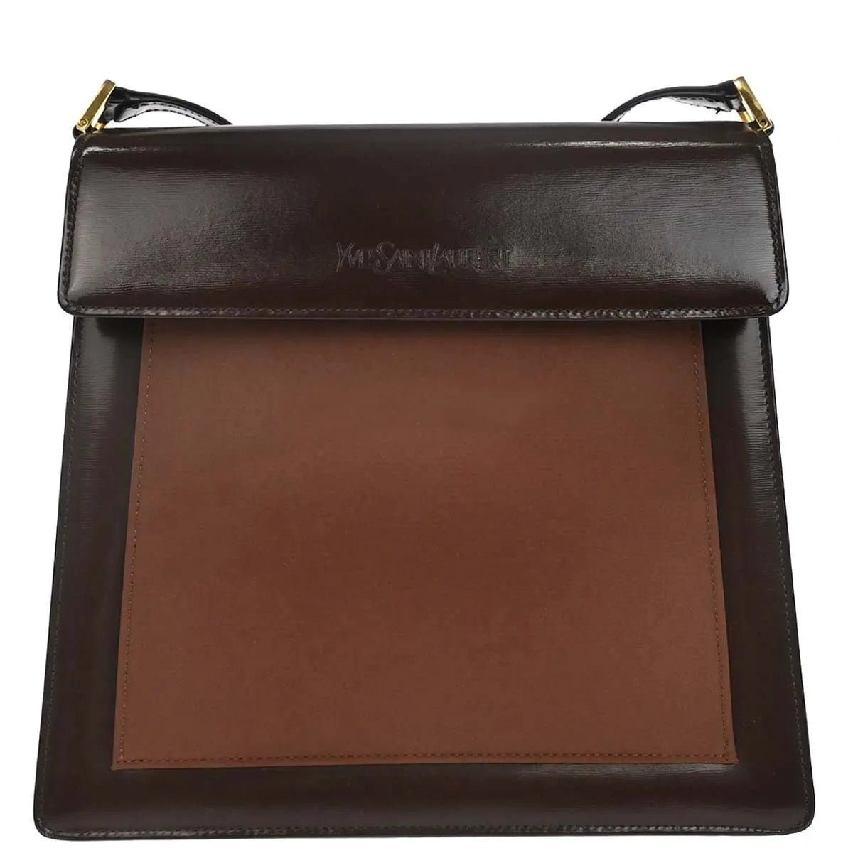 Saint Laurent Vintage Leather Brown Leather Shoulder Bag Bag (Pre-Owned)