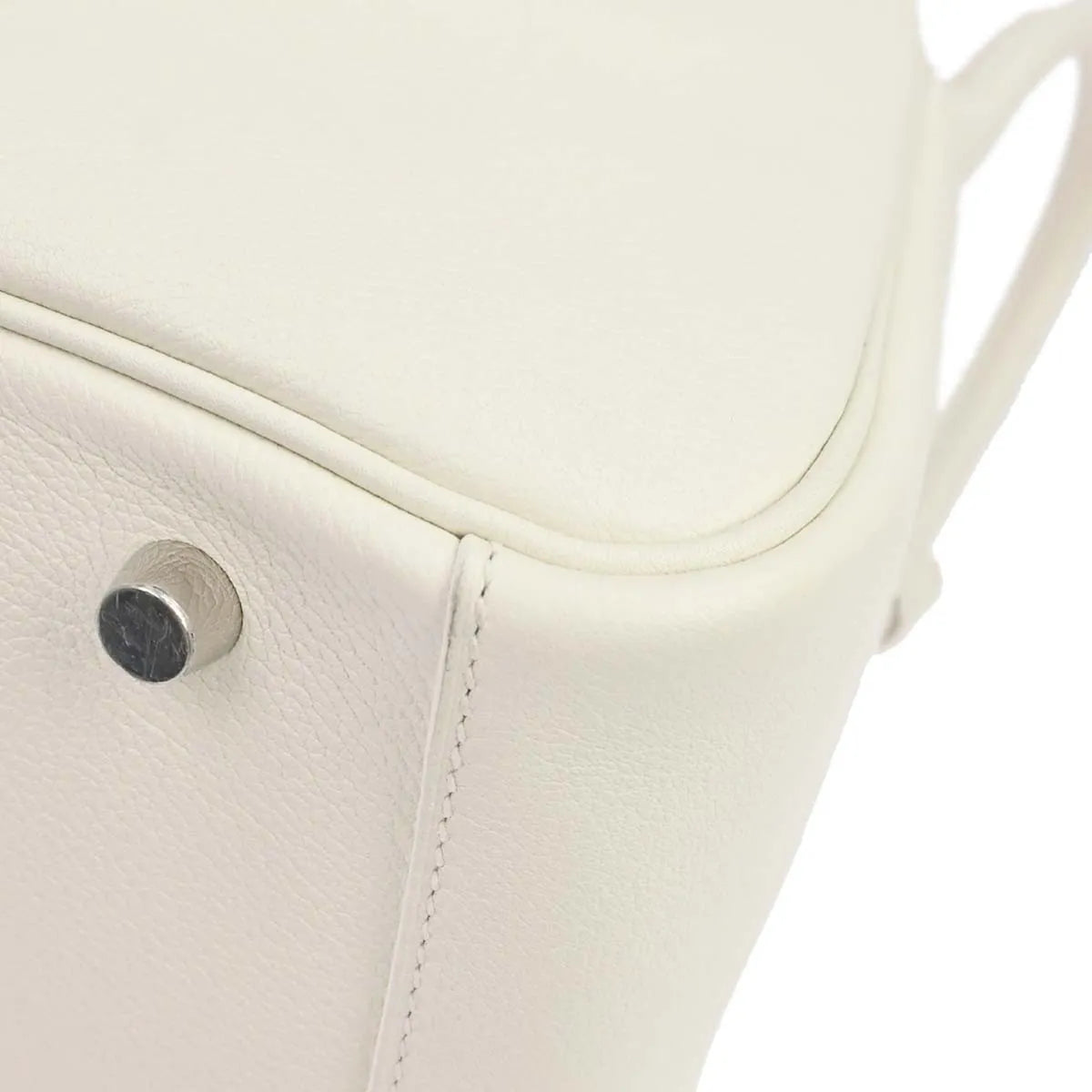 Hermes Lindy Evercolor White Leather Shoulder Bag Bag (Pre-Owned)