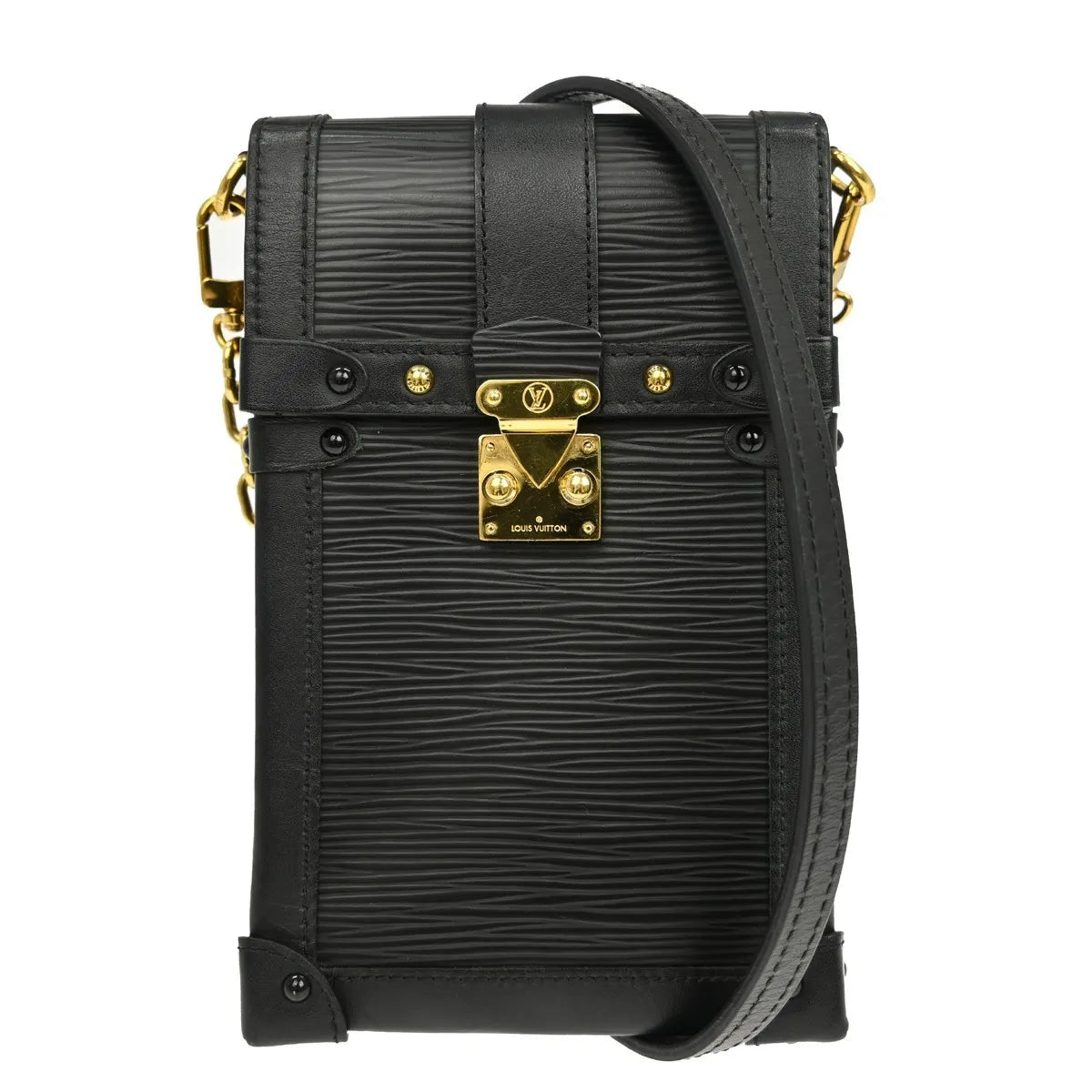 Louis Vuitton Vertical Trunk Pochette Epi Leather Black Leather Clutche & Pouche Bag (Pre-Owned)