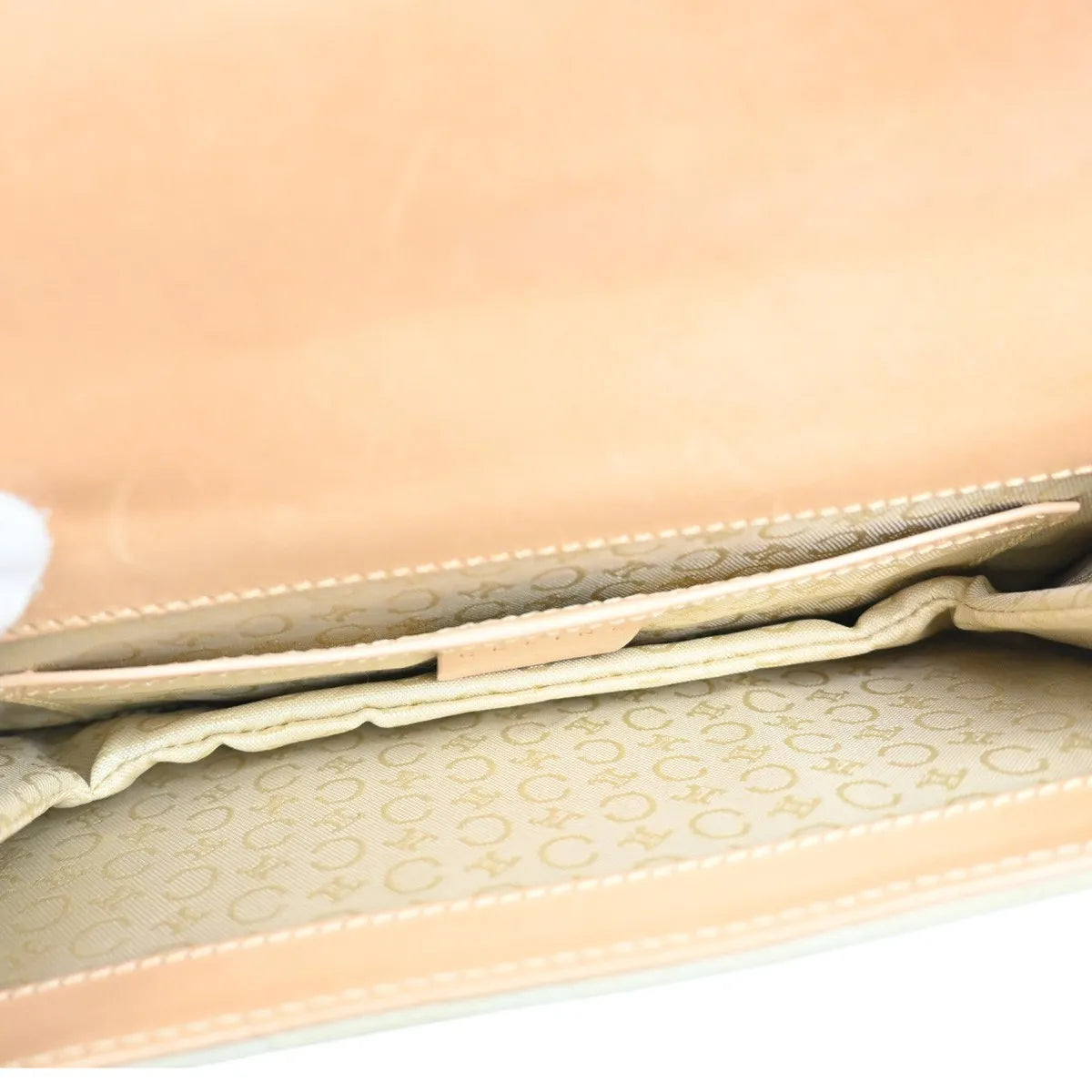 Celine C Macadam Shoulder Suede Beige Suede Clutche & Pouche Bag (Pre-Owned)