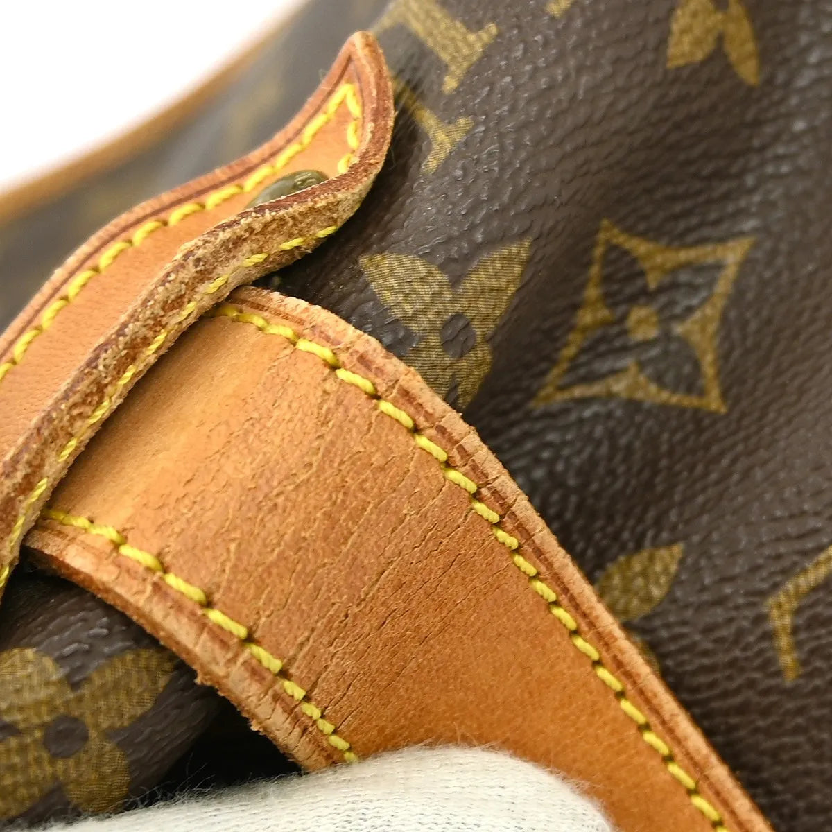 Louis Vuitton Saumur Handbag Monogram Canvas Brown Canvas Shoulder Bag Bag (Pre-Owned)