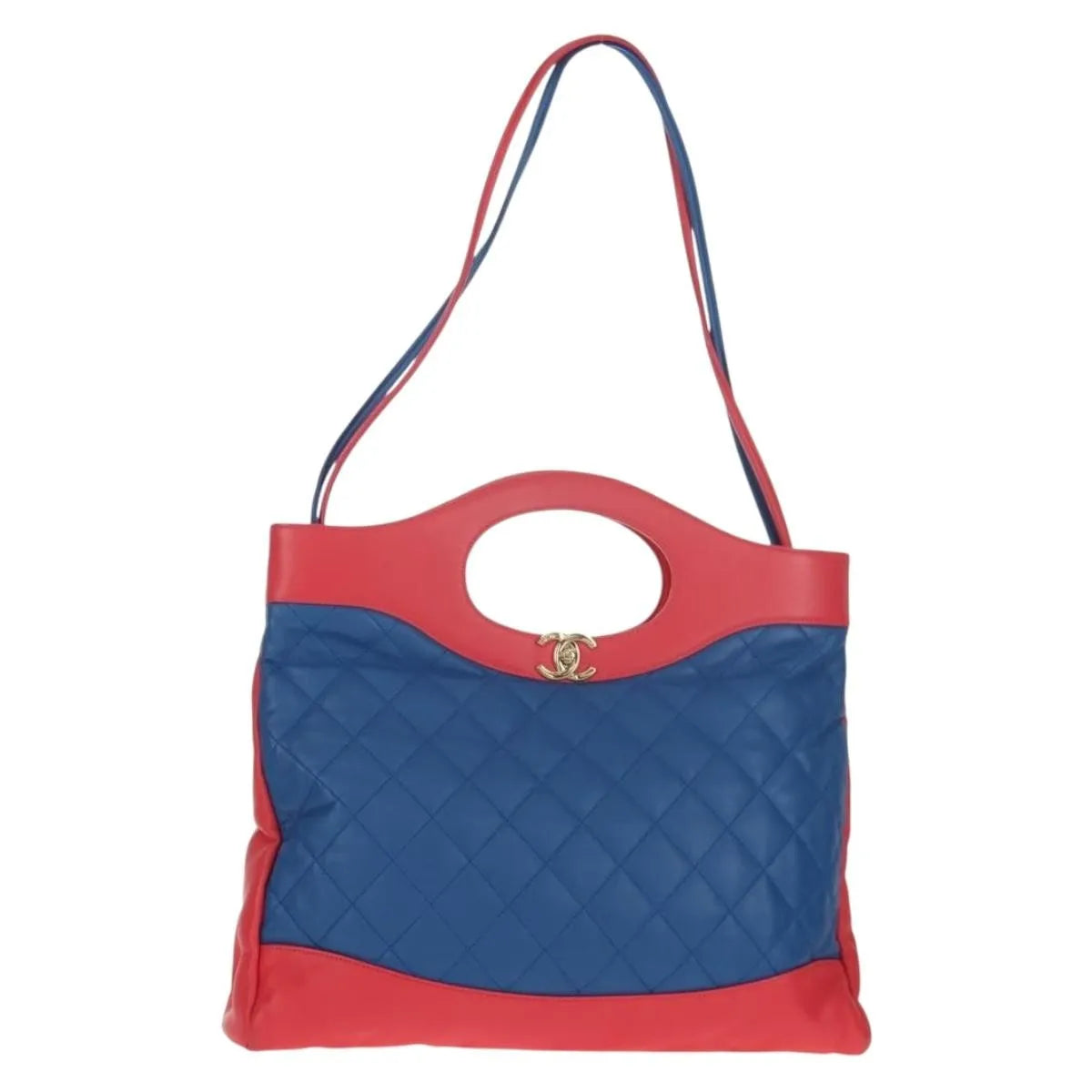Chanel 31 Shopping Quilted Lambskin Blue Leather Shoulder Bag Bag (Pre-Owned)